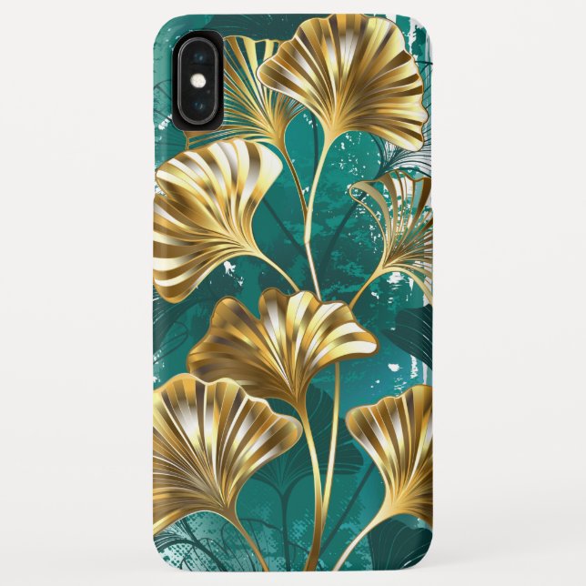 Coques Case-Mate iPhone Branche avec Feuilles d'or Ginko Biloba (Dos)