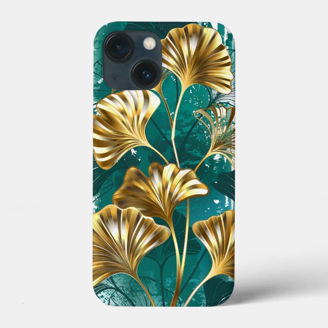 Coques Case-Mate iPhone Branche avec Feuilles d'or Ginko Biloba (Verso)