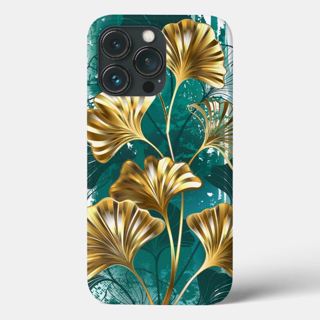 Coques Case-Mate iPhone Branche avec Feuilles d'or Ginko Biloba (Verso)