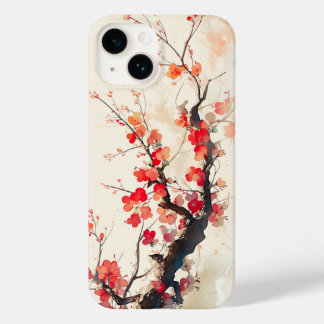 Coque Pour iPhone 14 Branche de fleurs de prune poétique en hiver