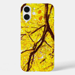 iPhone 16 Plus Case Branches d'automne - jaune or