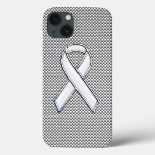 Etui iPhone Case-Mate Bras blanc Sensibilisation au ruban Grille blanche