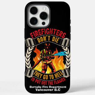Coques iPhone 16 Pro Max Brave pompier combattant les flammes féroces au cr