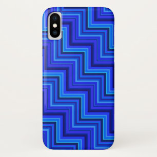 Coques Pour iPhone Brayures bleues escaliers motif