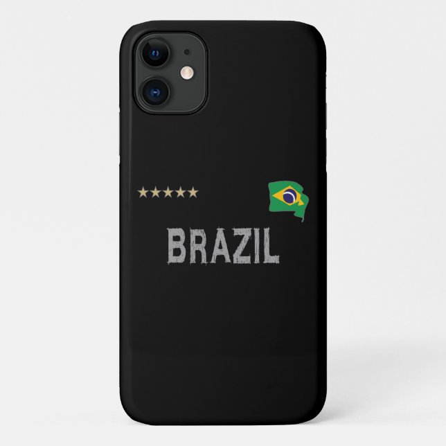 Coques Case-Mate iPhone Brésil Fan Football Fan Chemise Coeur (Dos)