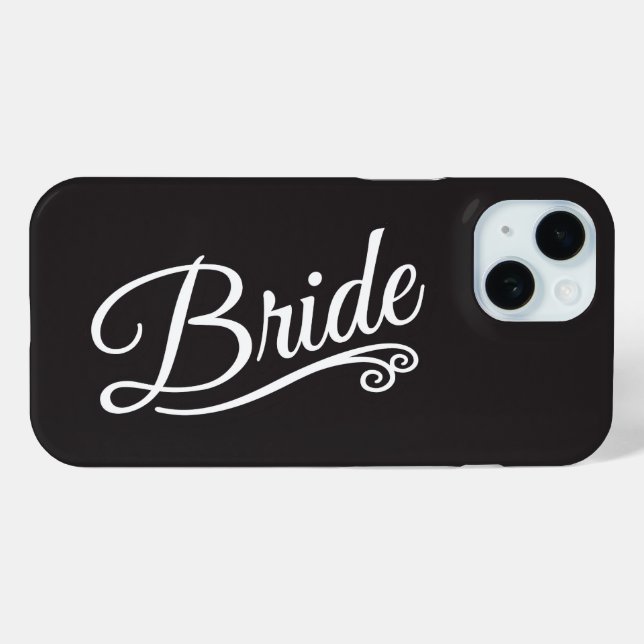 Coques Case-Mate iPhone Bride blanche sur noir (Verso (horizontal))