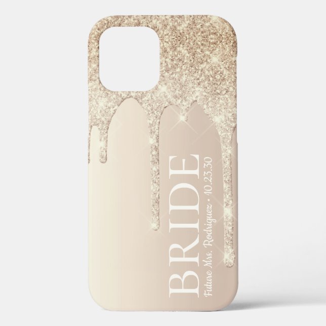 Coques Case-Mate iPhone Bride Future Mme Gold Parties scintillant Drip (Verso)