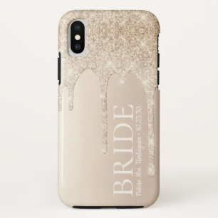 Case-Mate iPhone Case Bride Future Mme Gold Parties scintillant Drip