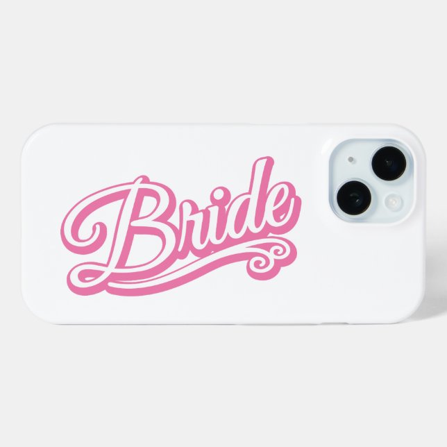 Coques Case-Mate iPhone Bride rose/blanc sur blanc (Verso (horizontal))
