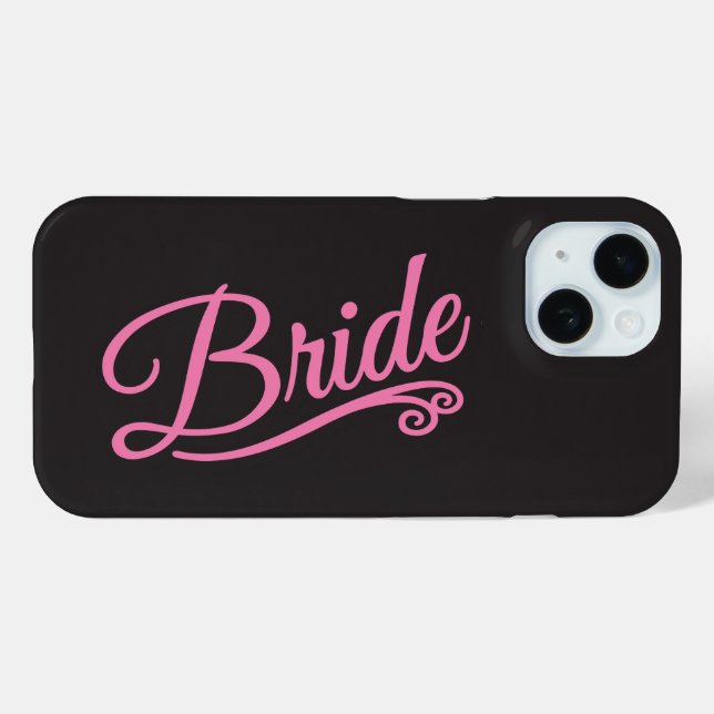 Coques Case-Mate iPhone Bride rose sur noir (Verso (horizontal))