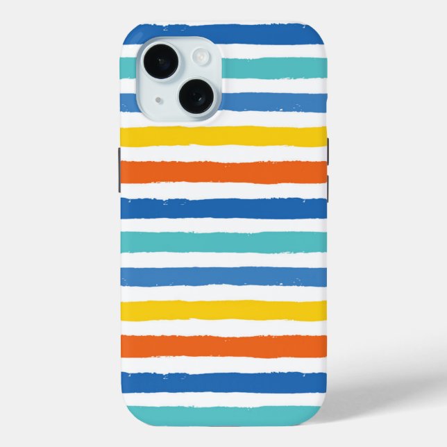 Coques Case-Mate iPhone Bright Beach Striped Motif (Verso)