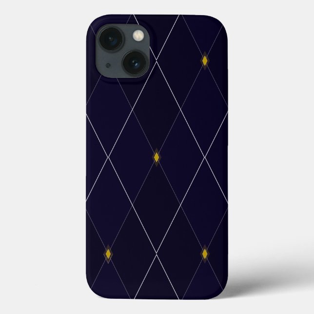 Coques Case-Mate iPhone Bright Diamond Navy Jacquard Tough Xtreme (Verso)