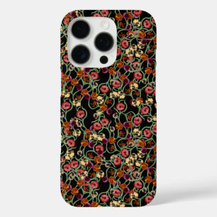 Coques iPhone 16 Pro Bright Floral Pattern avec feuillage vert