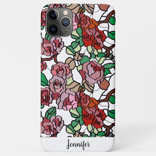 Coques Case-Mate iPhone Bright red flowers (Dos)