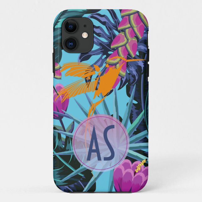 Coques Case-Mate iPhone Bright Tropical Folift Motif avec Hummingbird (Dos)