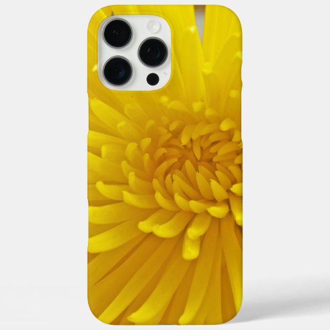 Coques Case-Mate iPhone Bright Yellow Spiky Dahlia Close Up Photographie (Verso)