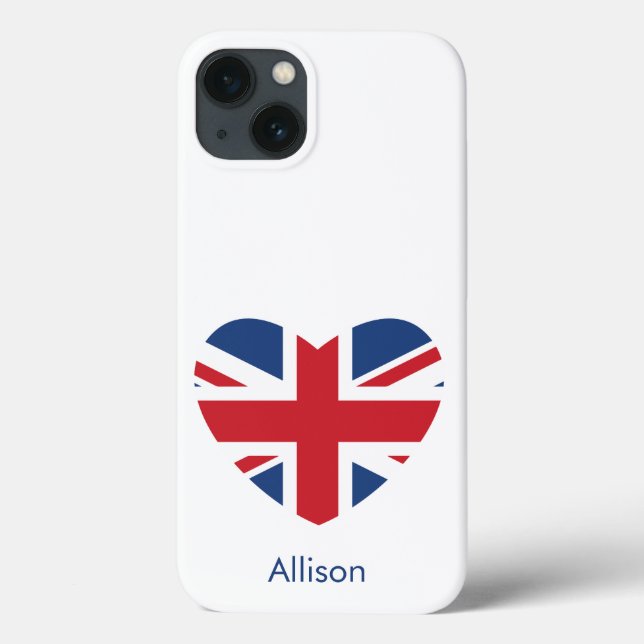 Coques Case-Mate iPhone British Heart - Union Jack Flag - Personnalisé (Verso)