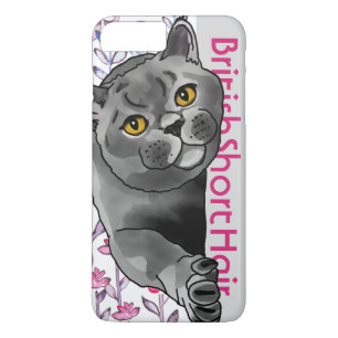 Coques Pour iPhone British Shorthair Cat + Nom de l'animal