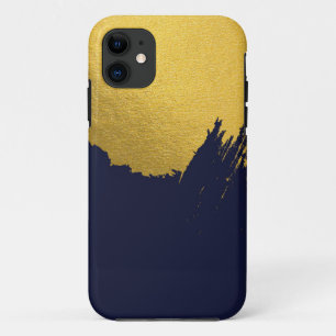 Case-Mate iPhone Case Brochures Faux Gold avec Arrière - plan bleu marin