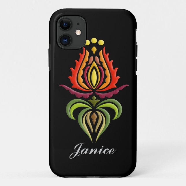 Coques Case-Mate iPhone Broderie Fancy Mantle - Art folklorique hongrois (Dos)