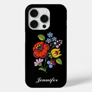 Coque iPhone 15 Pro Broderie Kalocsa - Art populaire hongrois