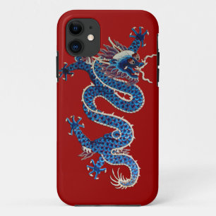 Coque Case-Mate Pour iPhone Broderie orientale bleue de Chinois d'antiquité d