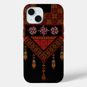 Coque Pour iPhone 15 Broderie palestinienne de Tatreez   Art palestine
