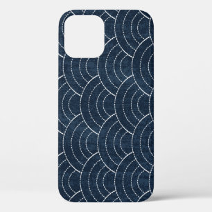 Case-Mate iPhone Case Broderie Sashiko : Indigo Motif japonais.