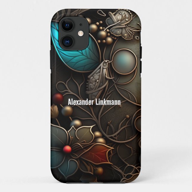 Coques Case-Mate iPhone Bronze de rêve et métal azur (Dos)