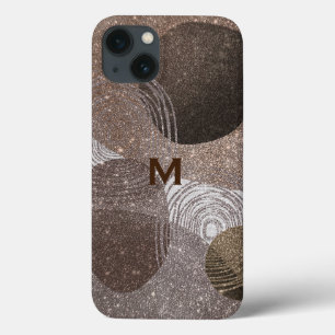 Case-Mate iPhone Case Bronze Glitterie Abstraite Monogramme