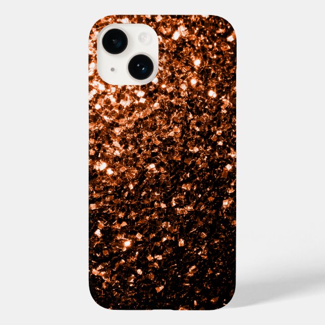Coques Case-Mate iPhone Bronze Orange Brown étincelles (Verso)