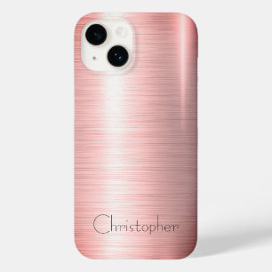 Coque Pour iPhone 14 bronze poli titane Radial et métallique 15