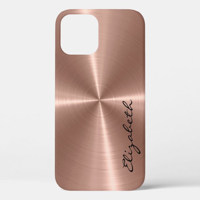 Coques Case-Mate iPhone Bronze Stainless Steel Metal Look (Verso)