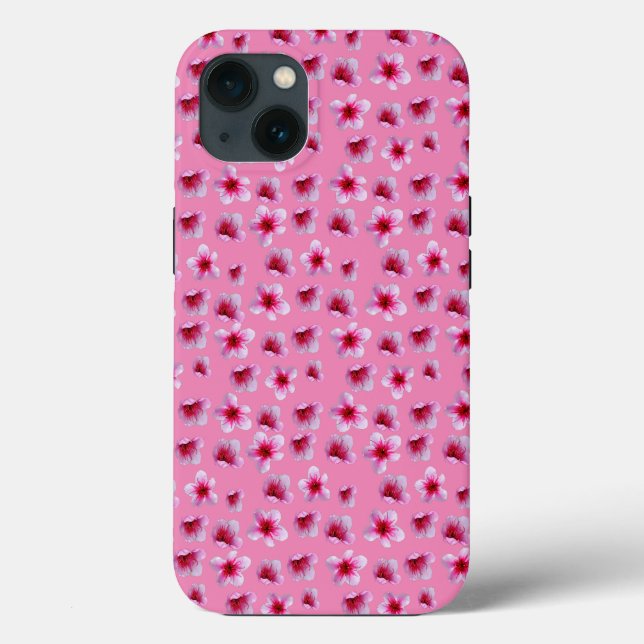Coques Case-Mate iPhone Brouillant en fleur : Fleurs roses sur rose (Verso)