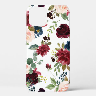 Case-Mate iPhone Case Brousse rose Bourgogne Floral Élégant Plutôt