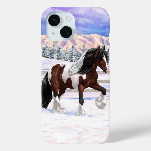Coques Case-Mate iPhone Brown Bay Gypsy Vanner Draft Horse (Verso)