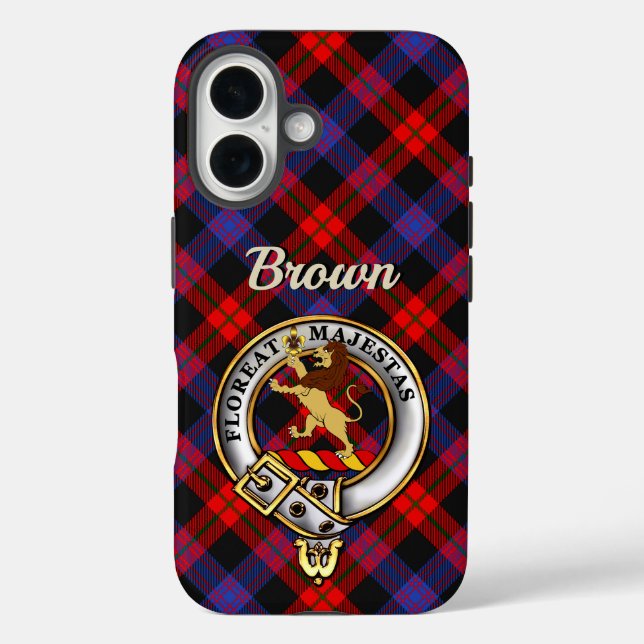 Coques Case-Mate iPhone Brown Clan Badge & Tartan iPhone / iPad case (Verso)