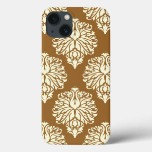 Etui iPhone 13 Brown sucre Southern Cottage Damask