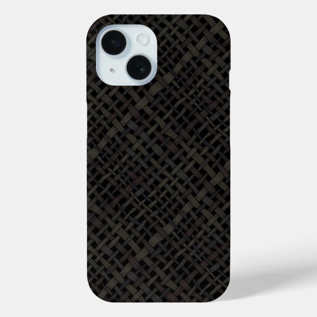 Coques Case-Mate iPhone Brûlure noire rustique tissée (Verso)