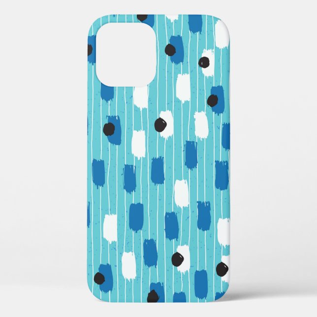 Coques Case-Mate iPhone Brush course sans couture motif, dessiné à la main (Verso)