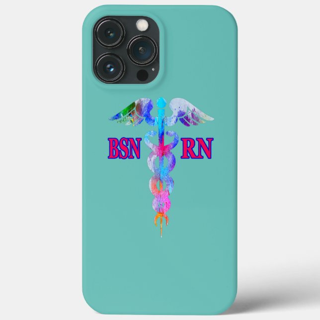 Coques Case-Mate iPhone BSN Registered Nurse RN Caduceus Nursing Emblem (Verso)