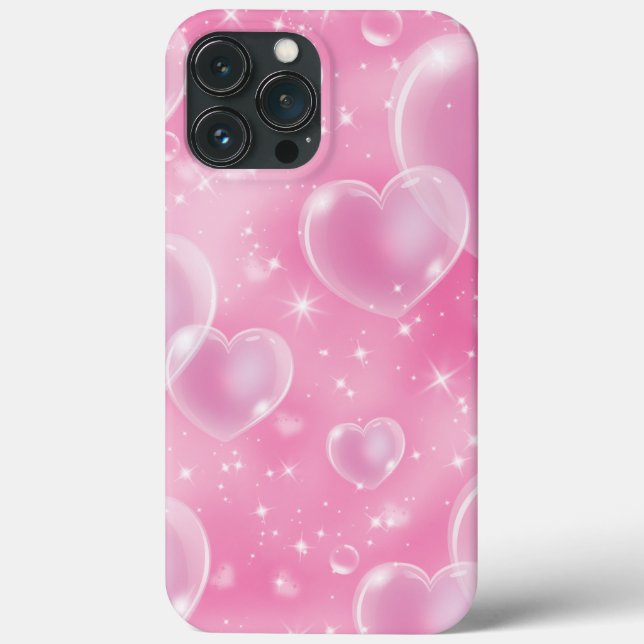 Coques Case-Mate iPhone Bubble rose Coeurs mignonne Girly 90's Style (Verso)