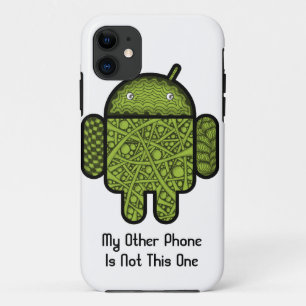Coque iPhone 11 Bubbles Doodle Character pour le robot Android™