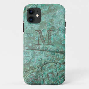 Case-Mate iPhone Case Bubbly Verdigris Bronze Custom Monogram