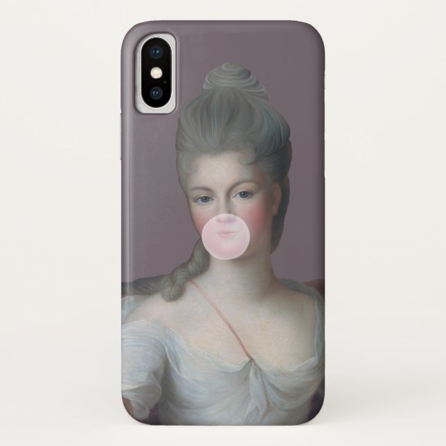 Coques Case-Mate iPhone Buble chewing-gum Diva soufflant une bulle rose ch (Dos)