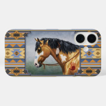 Bucskin Pinto Horse Southwest Indian Design