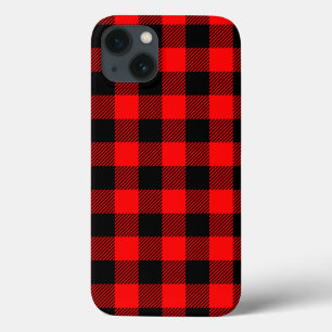 Case-Mate iPhone Case Buffalo Check Rouge et Noir Lumberjack Plaid Decor