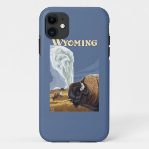 Coque iPhone 11 Buffalo par la vieille affiche fidèle de Vintage