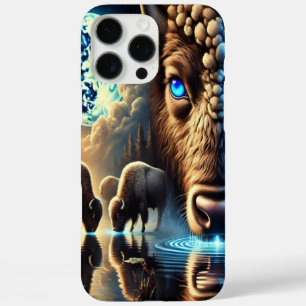 Coques iPhone 16 Pro Max Buffaloes Éthérées Au Milieu De La Scène Des Réfle
