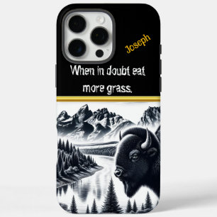 Coques iPhone 16 Pro Max Buffle par Montagnes en Paysage calme